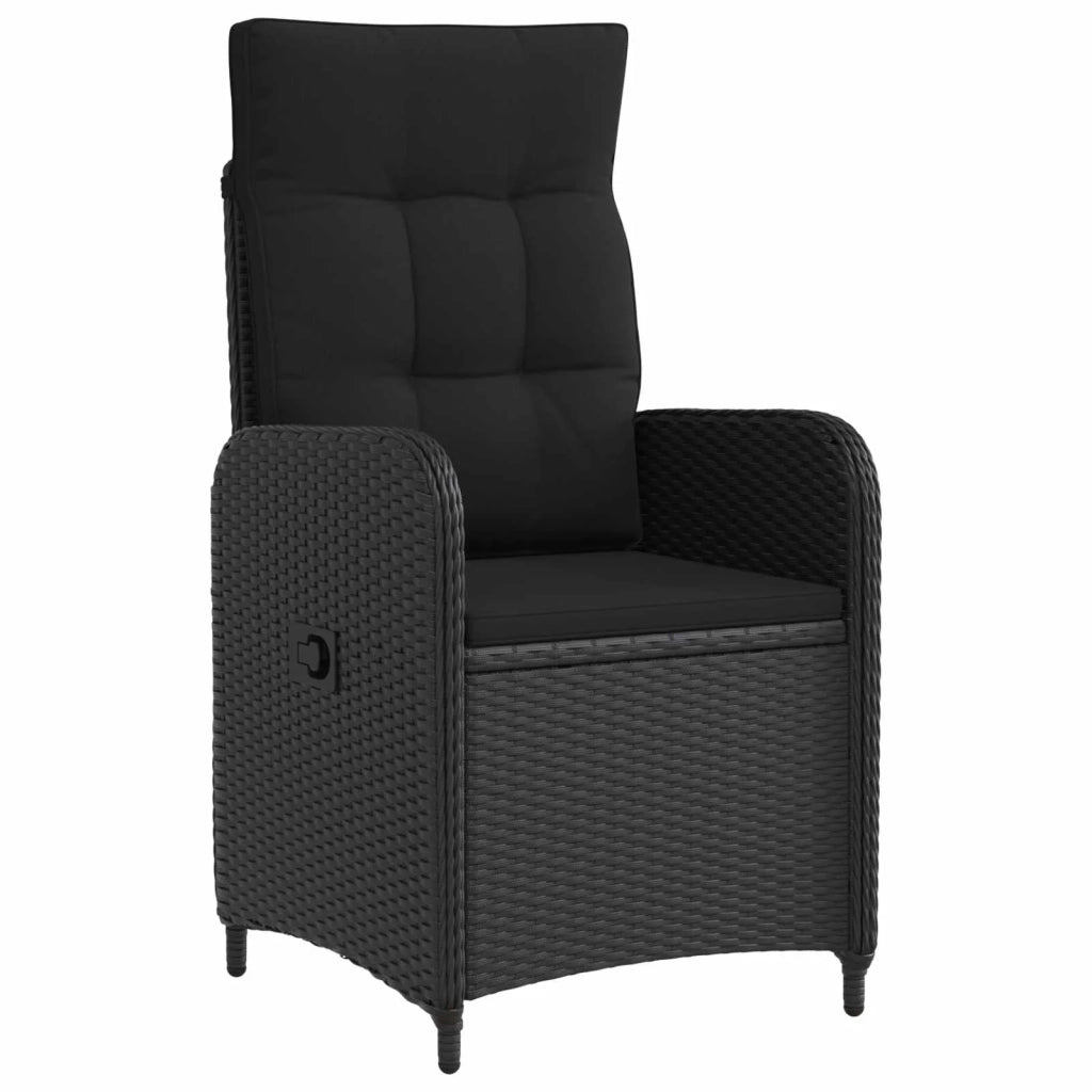 Set da pranzo per esterni 11 pz Nero polyrattan 3422381