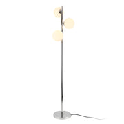 Lampada da terra lampada da terra metallo e vetro 3 x E14 154 cm cromo e bianco 03_0002438