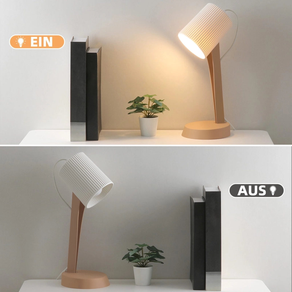 ZMH Lampada da Tavolo Marrone E14 Moderno Stile Country per Sala da Pranzo Senza Lampadine Set di 2 Pezzi