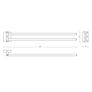 Porta salviette serie cubo a muro a snodo - fissaggio ad incollo o con viti