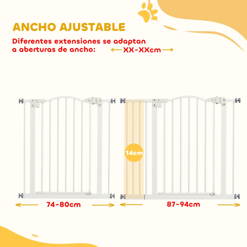 Barriera per Cani ¨C zephmum ¨C Bianco 74-94 cm