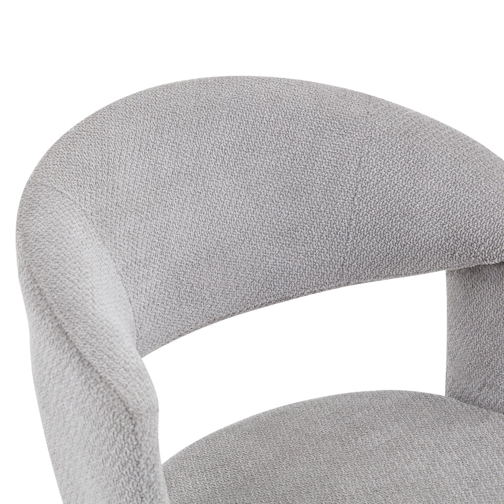 SEDIA Girevole Set da 2 pezzi Tessuto grigio e legno massello