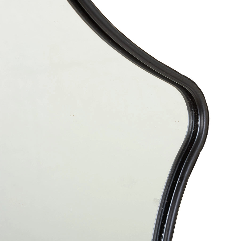 Specchio in metallo e corda marrone 37x3x41,5h