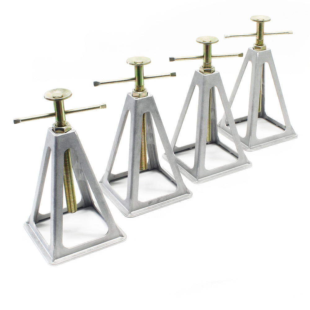 Cavalletti in alluminio per roulotte e rimorchi 4 pezzi Supporto per camper e caravan