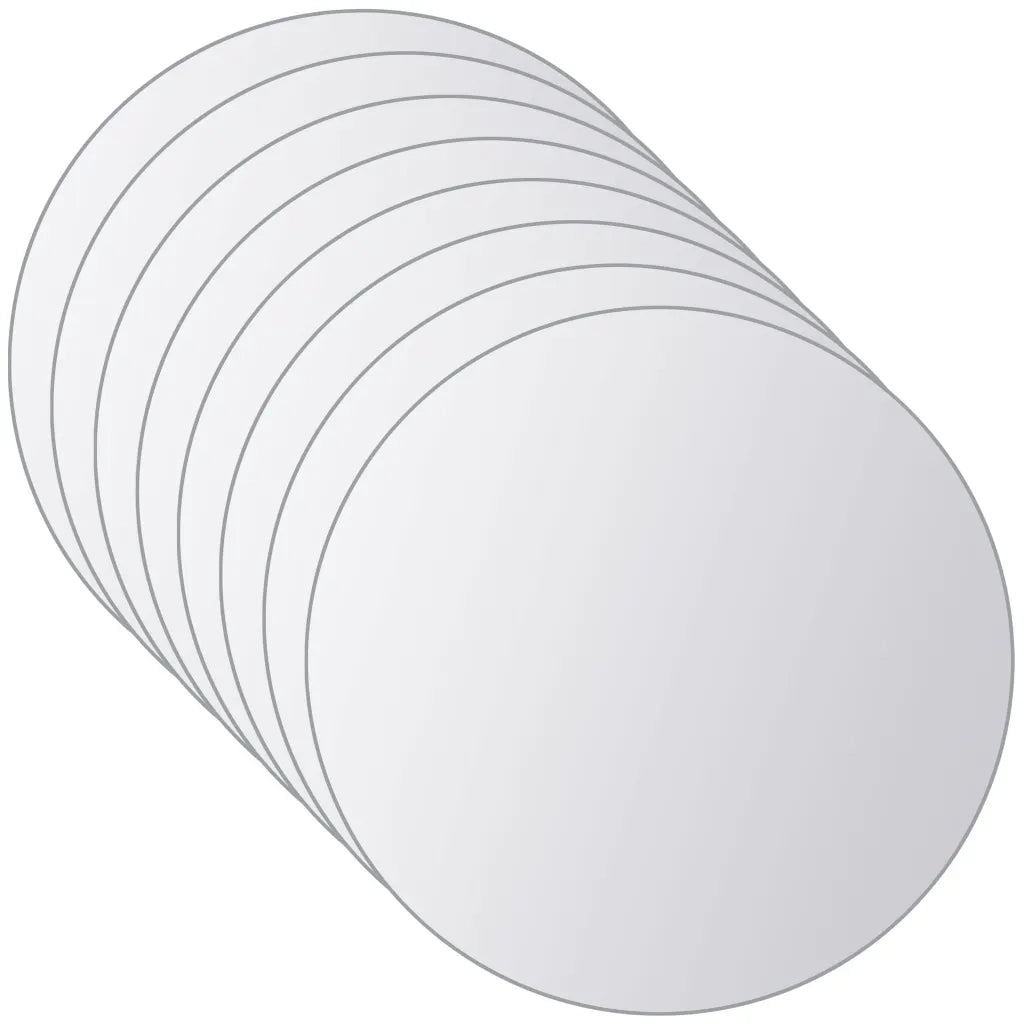 8 Pz Piastrelle a Specchio Rotonde in Vetro cod mxl 53596