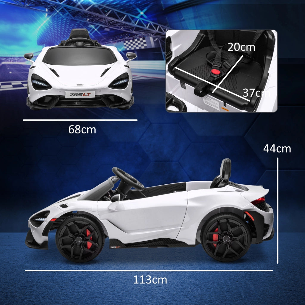 Auto elettrica bambini con ali e telecomando ¨C zephmum ¨C Bianco