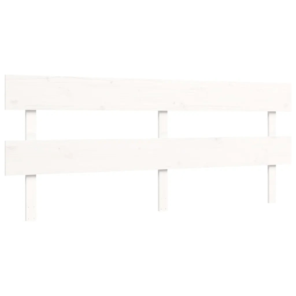 Letto per Anziani con Testiera Bianco 200x200 cm Legno Massello 3195372