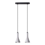 Lampada sospesa CALIDA cemento grigio doppia 2xE14 Pure Lume