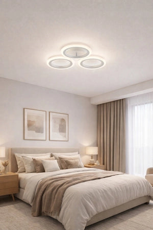 Lampada da soffitto LED 3 anelli bianca Vargo