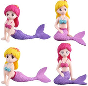 Decorazione per torta - Zeemeermin - Decorazione per feste - Decorazione per baby shower - Set di 4 pezzi in plastica di alta qualità