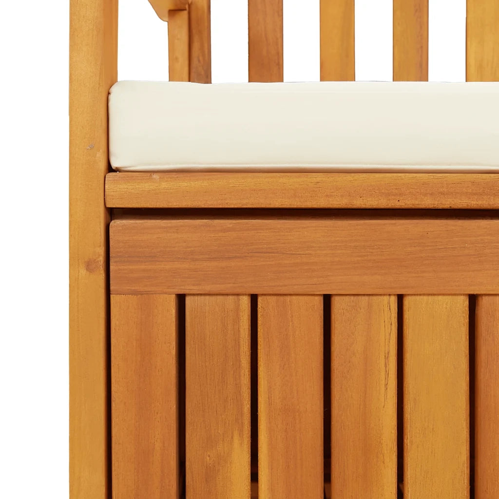 Cassapanca da Giardino in Legno Massello di Acacia 120x63x84 cm