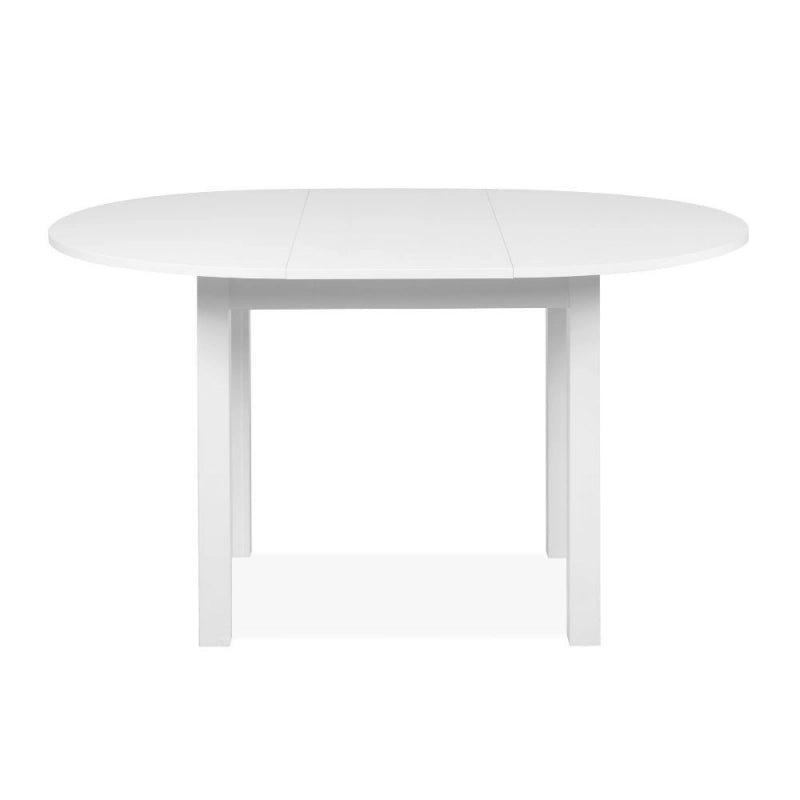 Tavolo rotondo allungabile Coburg 100 colore bianco 100x76x100 cm.
