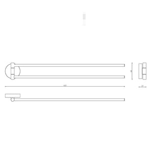 Porta salviette serie wire a snodo - fissaggio ad incollo o con viti