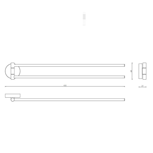 Porta salviette serie wire a snodo - fissaggio ad incollo o con viti