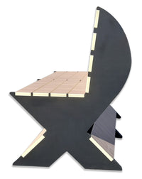 Panchina Mod. Lope in Wpc e Forex da 20 mm alta densità misura 120x75x100 cm - profondità seduta 45 cm