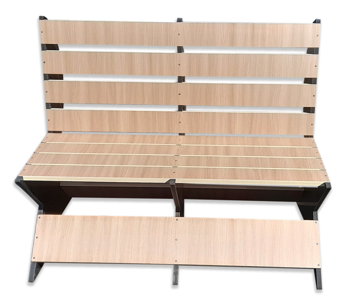 Panchina Mod. Lope in Wpc e Forex da 20 mm alta densità misura 120x75x100 cm - profondità seduta 45 cm