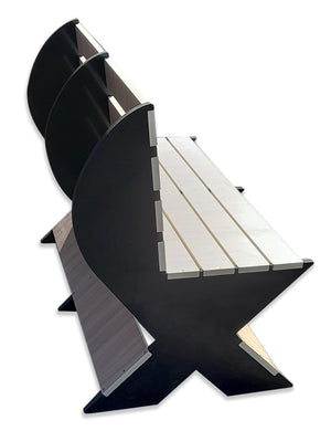 Panchina Mod. Lope in Wpc e Forex da 20 mm alta densità misura 120x75x100 cm - profondità seduta 45 cm