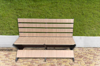 Panchina Mod. Lope in Wpc e Forex da 20 mm alta densità misura 120x75x100 cm - profondità seduta 45 cm