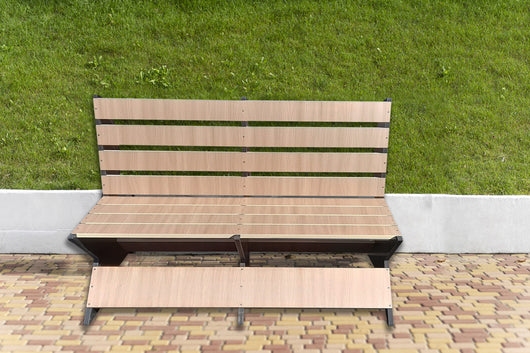 Panchina Mod. Lope in Wpc e Forex da 20 mm alta densità misura 120x75x100 cm - profondità seduta 45 cm