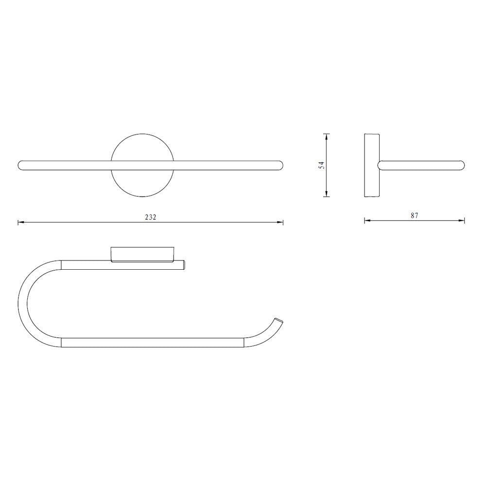 Porta salviette serie wire 20 cm ideale per bidet - fissaggio ad incollo o con viti