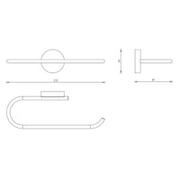 Porta salviette serie wire 20 cm ideale per bidet - fissaggio ad incollo o con viti