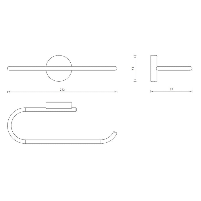 Porta salviette serie wire 20 cm ideale per bidet - fissaggio ad incollo o con viti