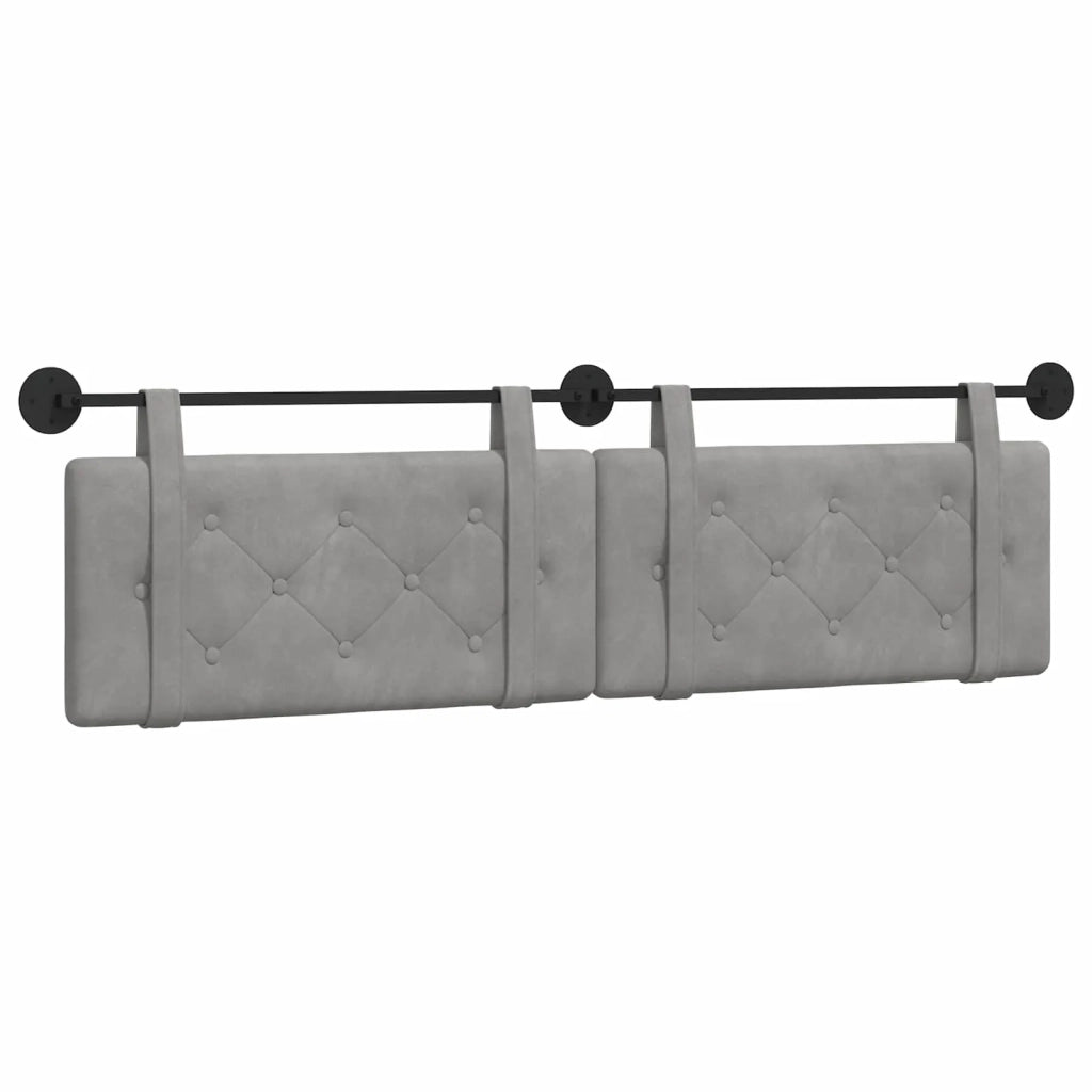 Testiera sospesa Grigio chiaro Velluto 42031690