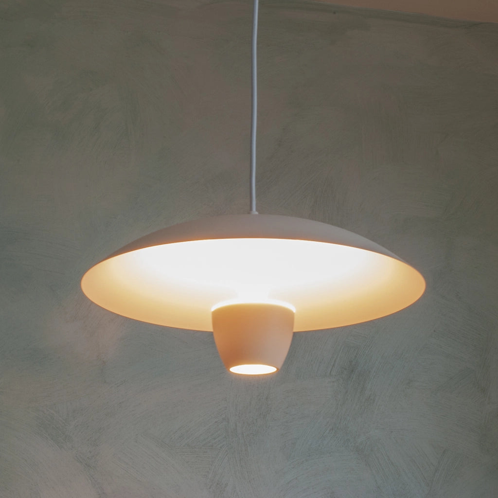 Lampadario moderno LED 11W pendente BIANCO lampada minimal industriale luce 3000K tavolo cucina 230V COLORE BIANCO