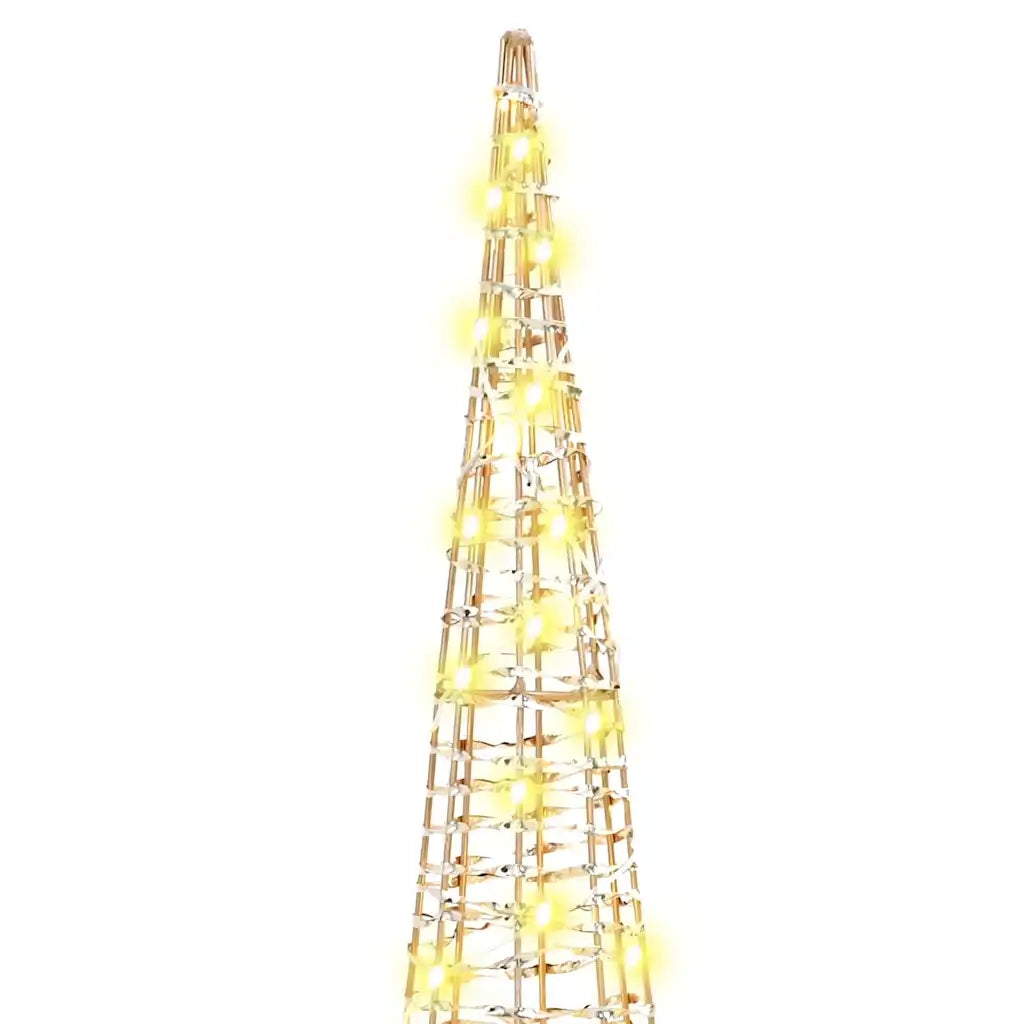 Albero di Natale 3 pcs Bianco caldo 20 x 20 x 80 cm PET