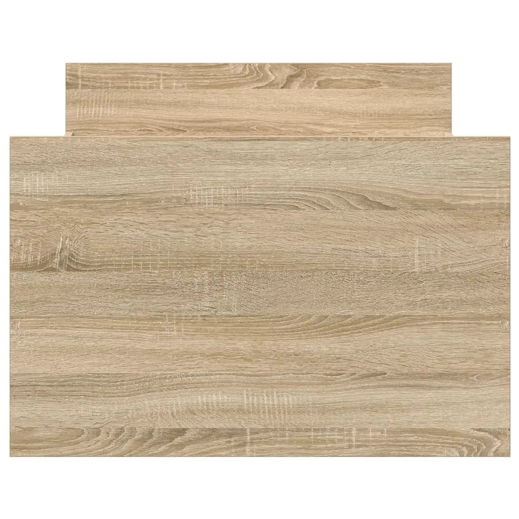 Giroletto con Testiera e Pediera-Struttura Letto Rovere Sonoma 90x200 cm