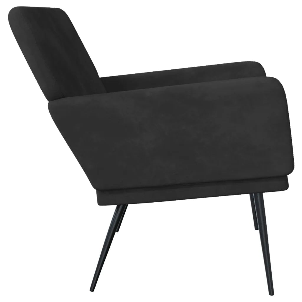 Panca Nera 108x79x79 cm in Velluto 351387