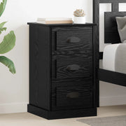 Armadio da Notte con cassetto Rovere Nero 39 x 39 x 67,5 cm 881342