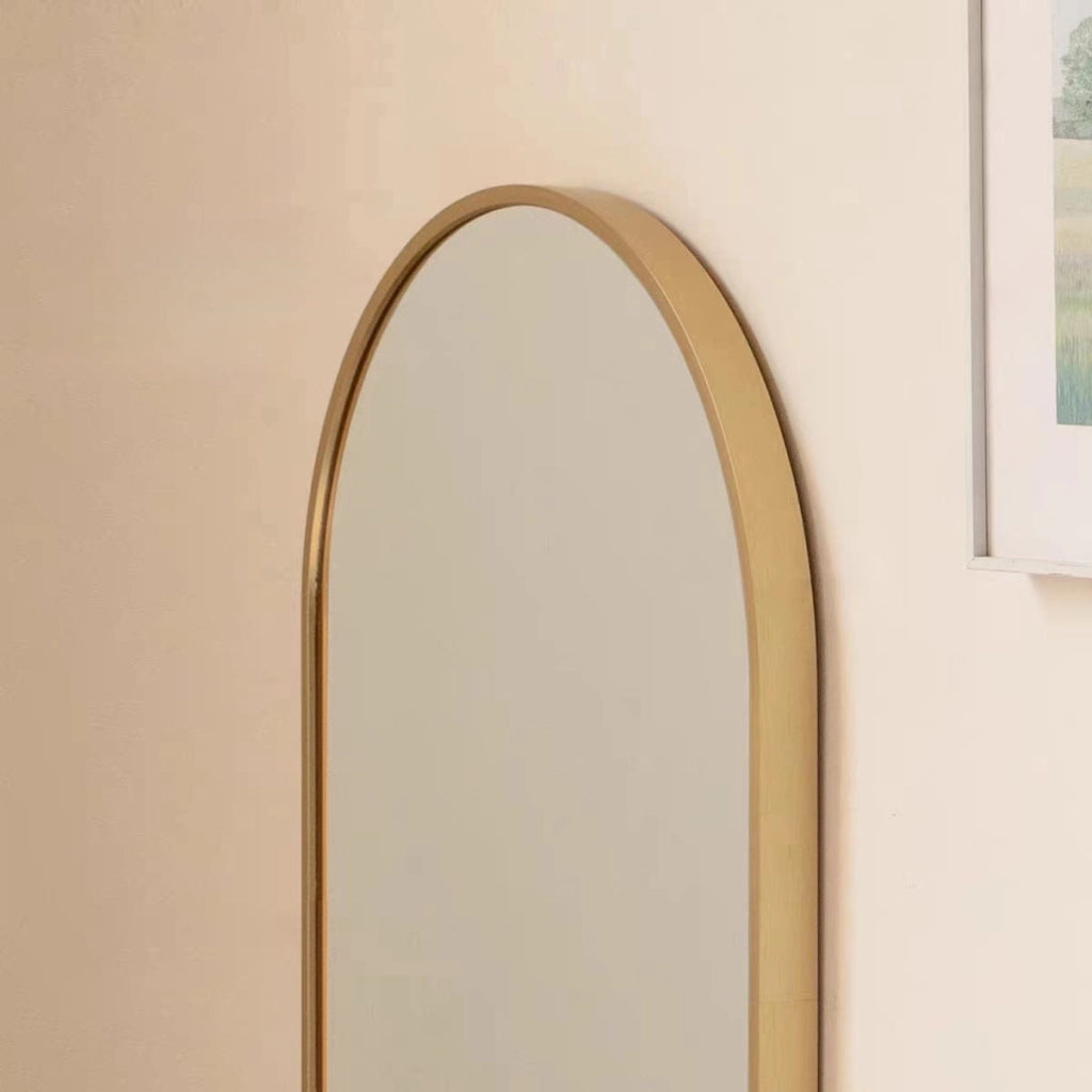 Specchio ovale con cornice dorata 100x50 cm
