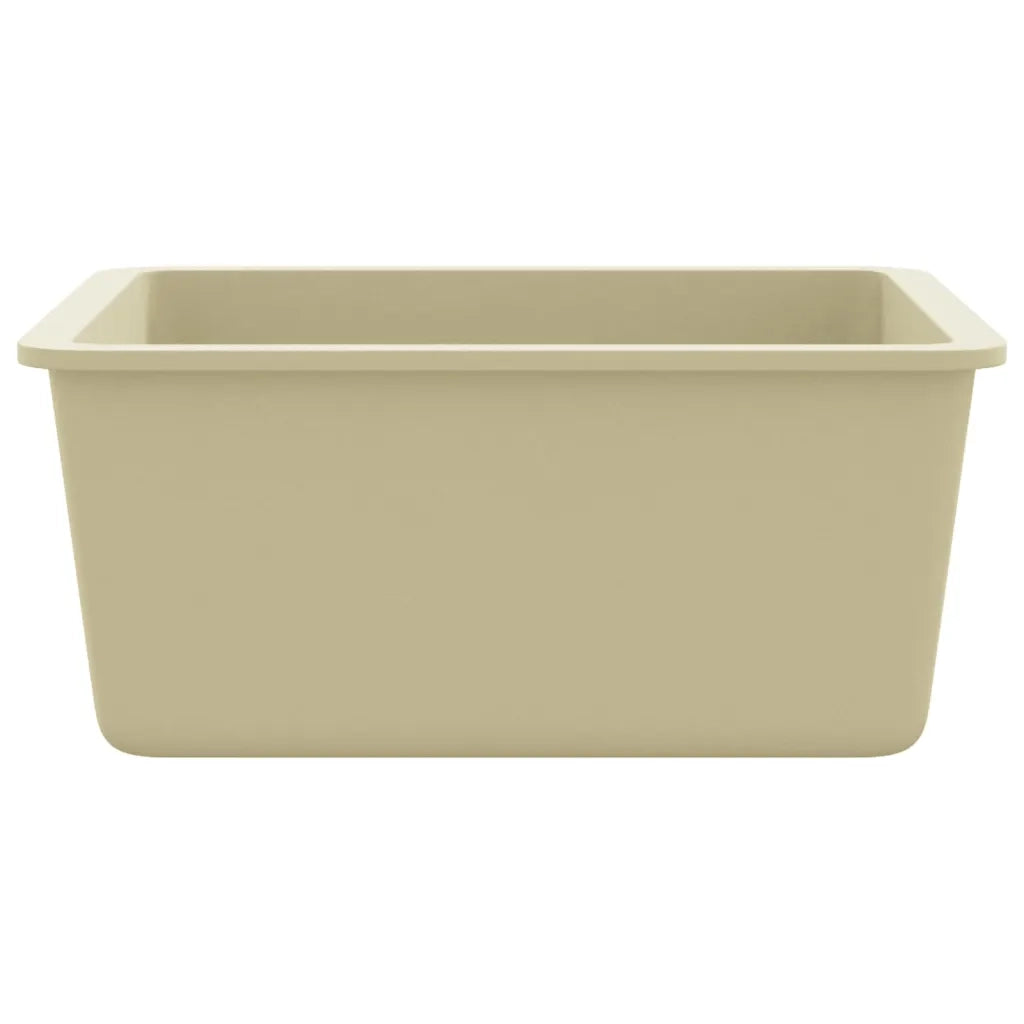 Lavello da Cucina in Granito Vasca Singola-Lavandino-Lavabo Beige 927498