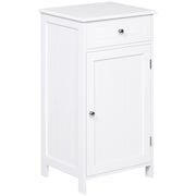 Armadietto Bagno con Cassetto e Ripiano Aggiustabile ¨C Zephmum ¨C 43x34x77 cm Bianco
