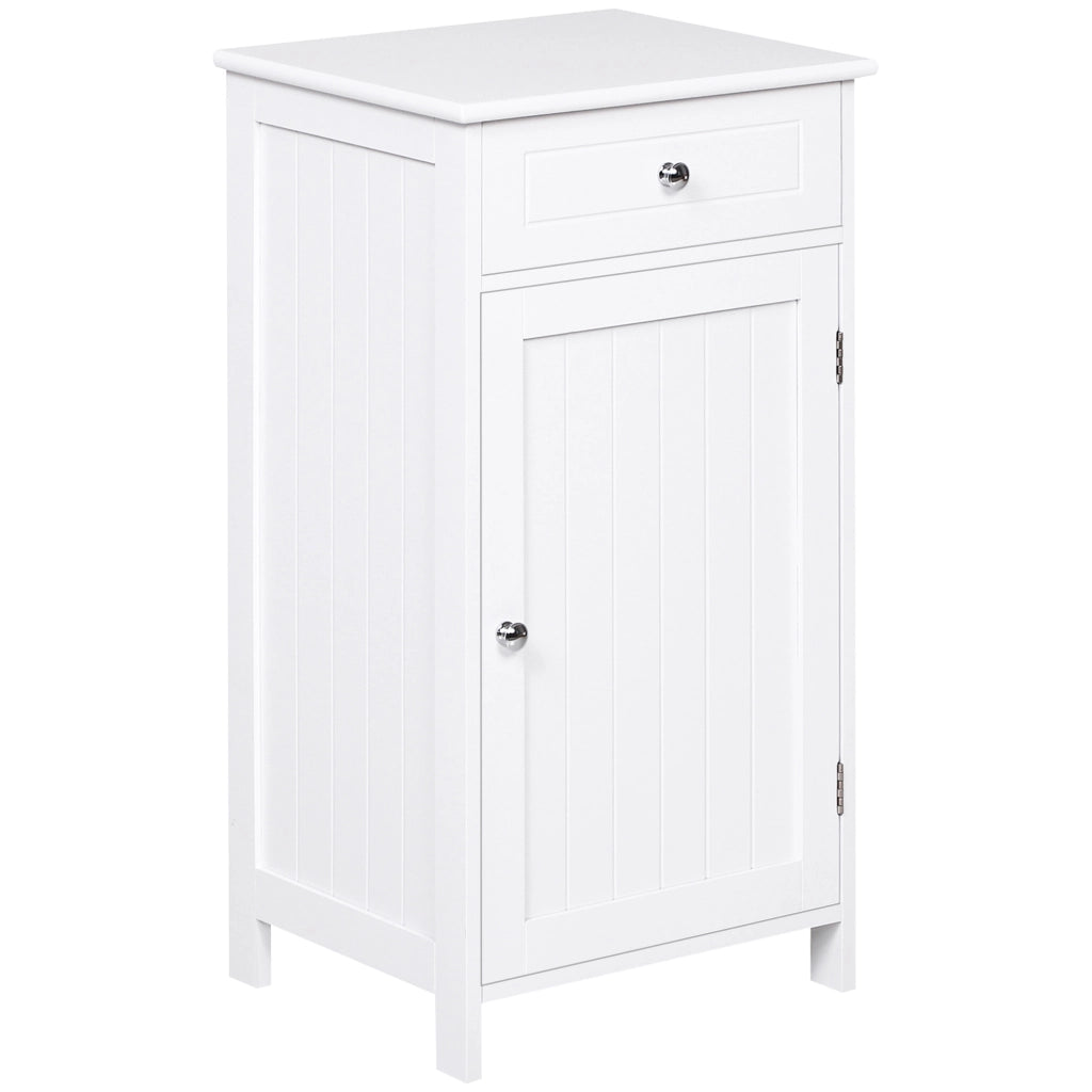 Armadietto Bagno con Cassetto e Ripiano Aggiustabile ¨C Zephmum ¨C 43x34x77 cm Bianco