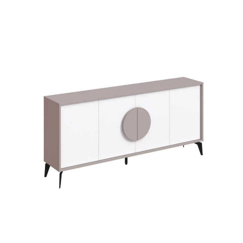Madia Gora 180 cm struttura colore light mocha con ante bianche