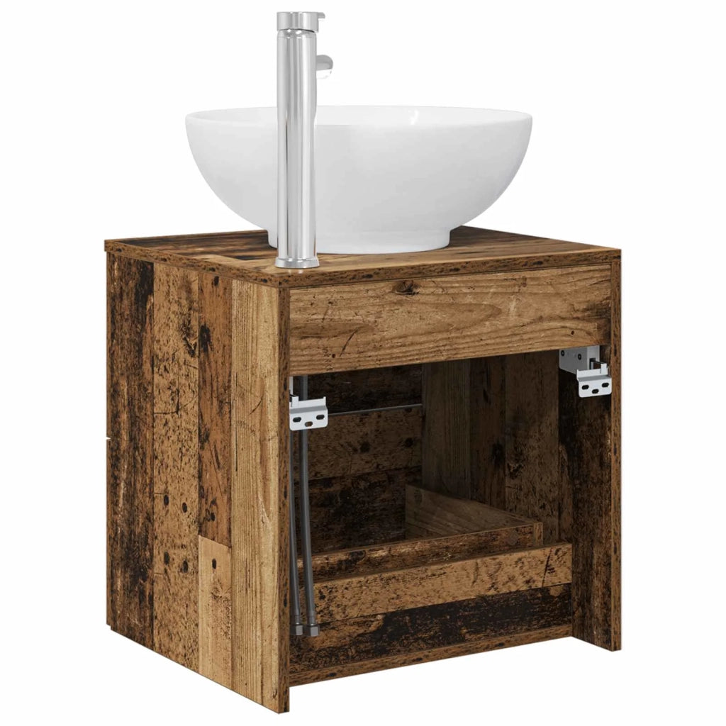 Mobile Lavabo da Parete Legno antico 49,5 x 44,5 x 66,5 cm