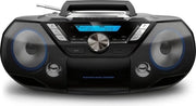 Radio Portatile DAB+ UKW Bluetooth CD MP3-CD USB Cassette Alles-In-Één Nero lettore di cassette