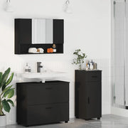 Set di mobili per il bagno con cassetto con porta 3 pcs Nero 3393034