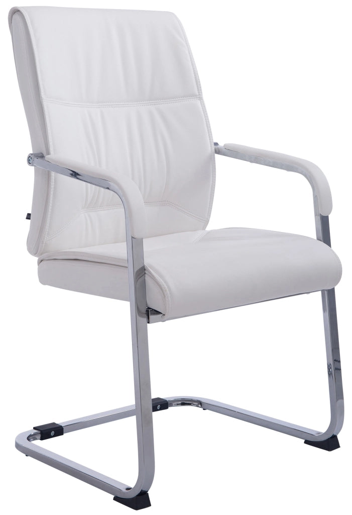 Sedia XL Anubis in similpelle bianco