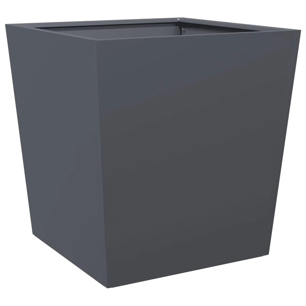 Fioriera rialzata per piante fiori giardino terrazze set da 2 50 x 50 x 50 cm acciaio antracite 02_0038988