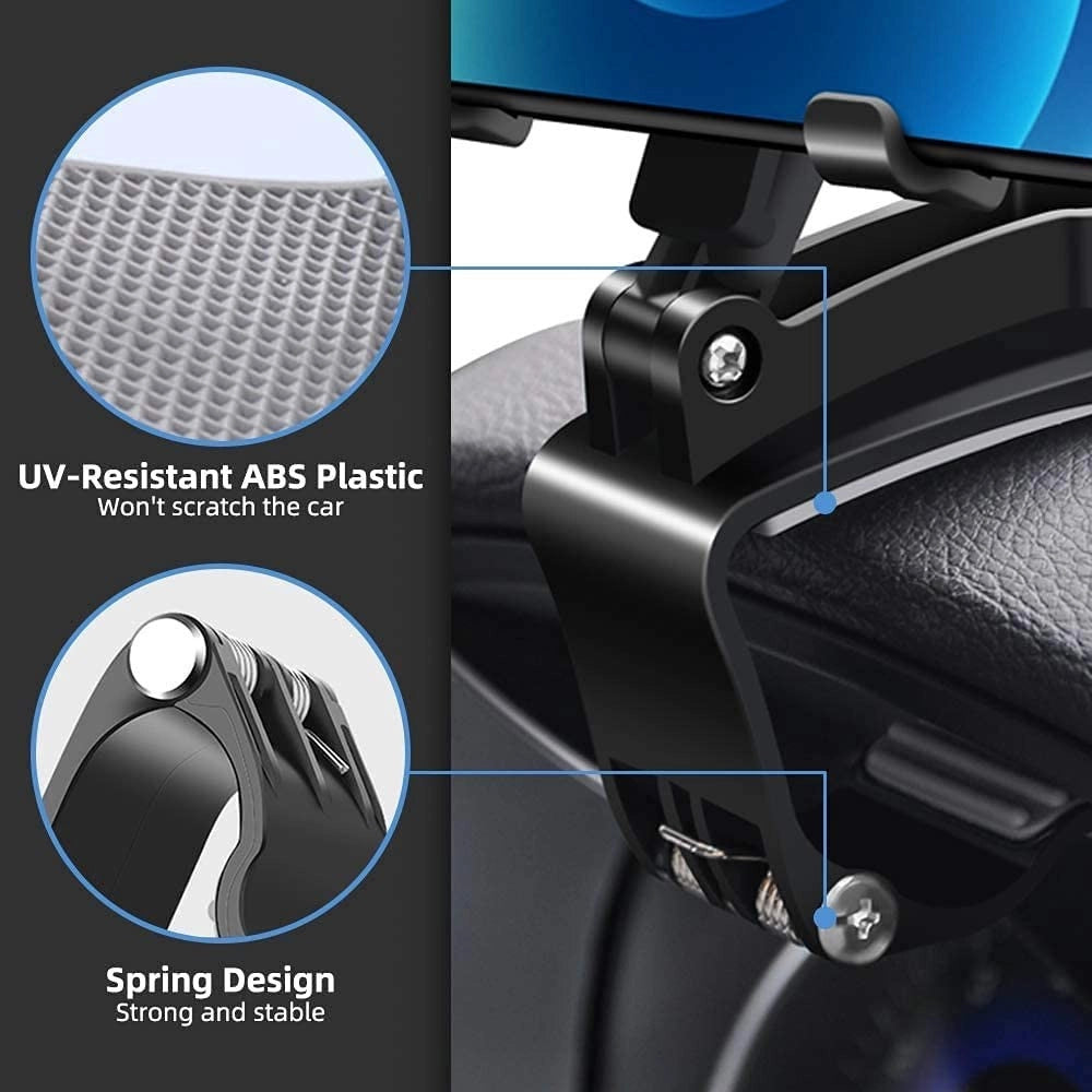 Trade Shop - Supporto Telefono Per Cruscotto Auto Clip Molla Regolabile A 360° Gps Smartphone -