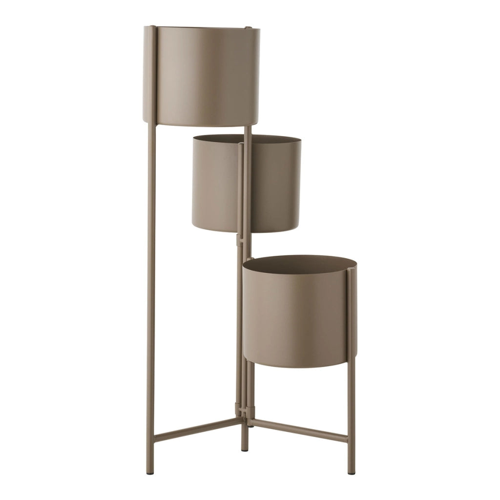 Vaso per Piante HN20, Marrone, Metallo, 23x22,5x75,5 cm