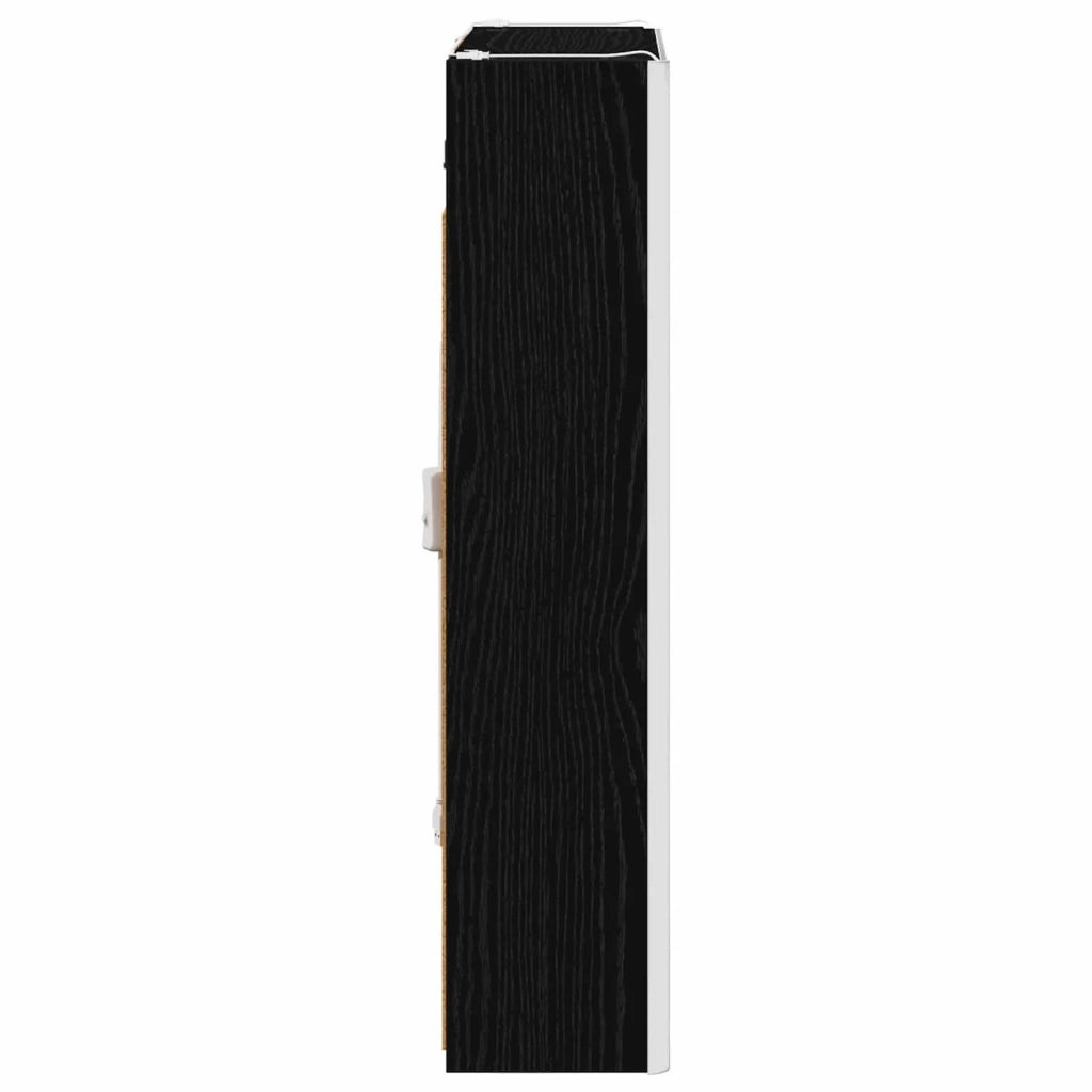 Mobiletto per specchio da bagno Rovere Nero 53,5 x 15,5 x 70 cm 889232