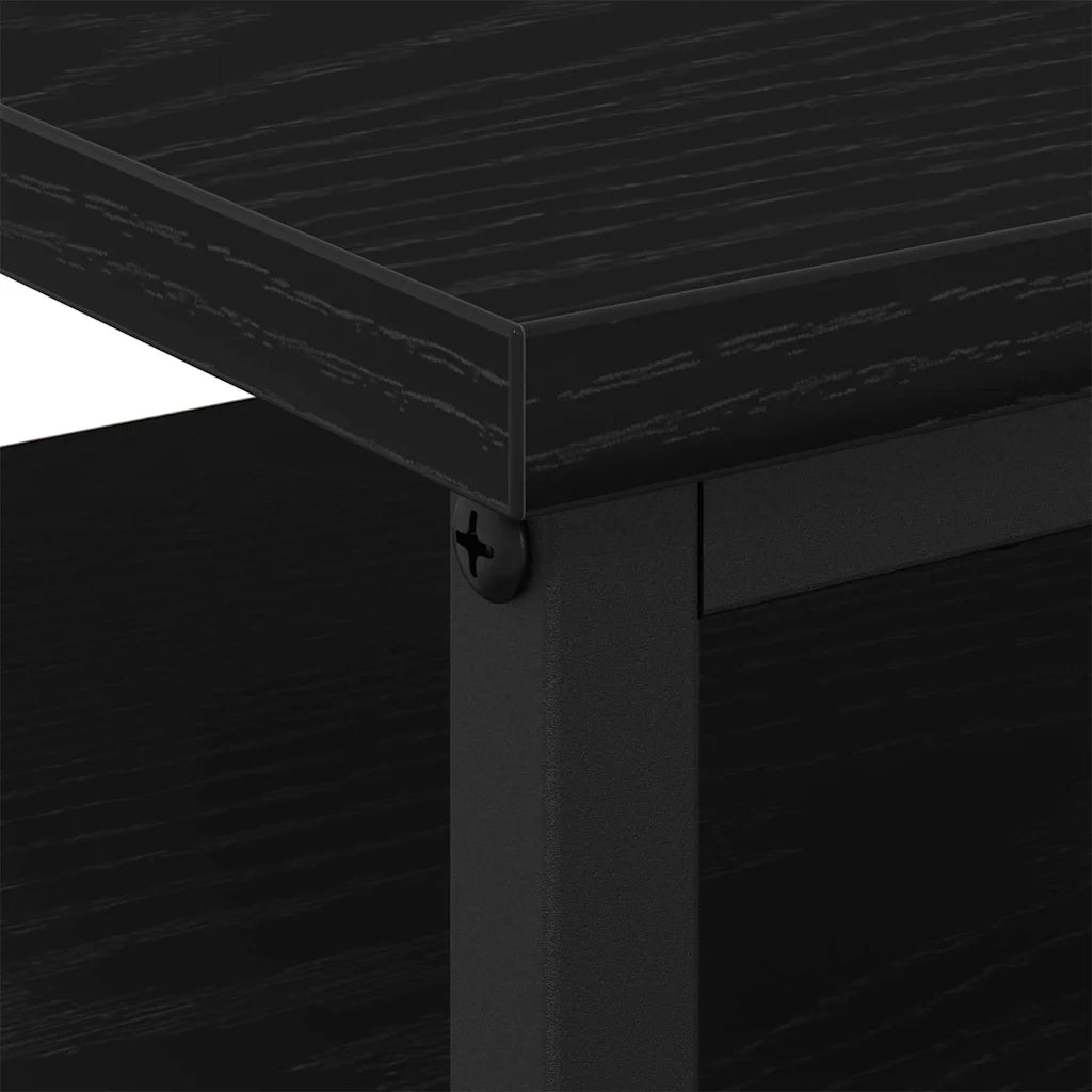 Set di 2 Comodini | Armadio da Notte | Mobiletto da notte Rovere Nero 34 x 35,5 x 50 cm