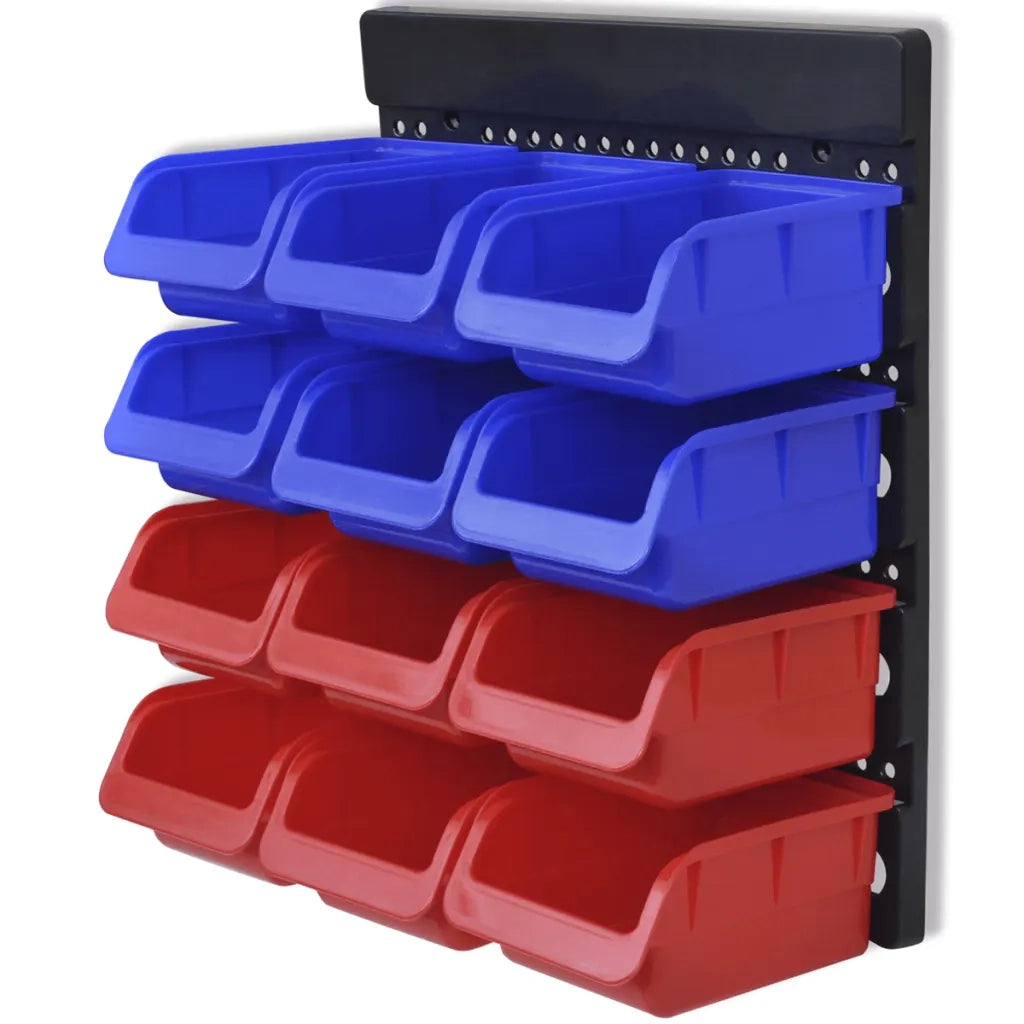 Pannelli Porta Attrezzi da Parete 2 pz Blu e Rosso CFW3458982