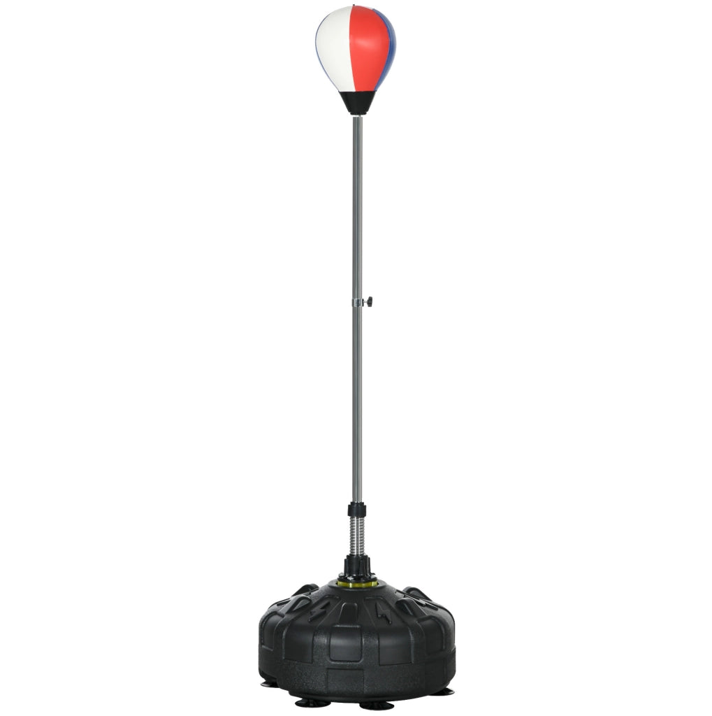 Punching Ball regolabile altezza 147-165 cm con base riempibile e ventose, nero