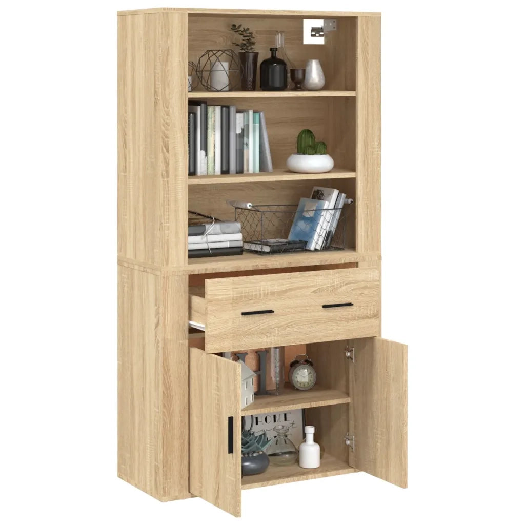 Credenza-Buffet-Armadio da cucina Rovere Sonoma in Legno Multistrato 977432