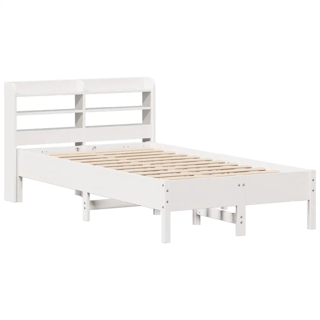 Giroletto senza Materasso Bianco 100x200 cm Legno Massello Pino 3306895